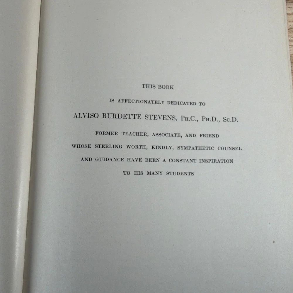 1939 FUNDAMENTALS OF PHARMACY HARDCOVER BOOK BY BLOME & STOCKING Green